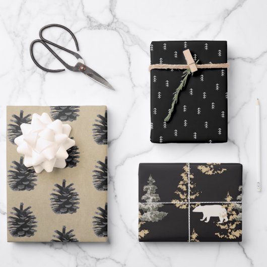 Rustic Kraft Paper | Minimale kerstboomschets (Voorkant)