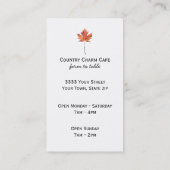 Rustic Kraft Paper Waterverf Sunflower Leaf Visitekaartje (Achterkant)