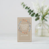 Rustic Kraft Paper Waterverf Wreater Visitekaartje (Staand voorkant)