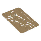 Rustic Kraft Paper Wedding Favor Magneet (Rechterzijde)