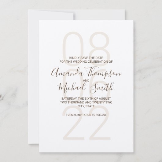 Rustic Kraft Paper Wedding Save The Date (Voorkant)