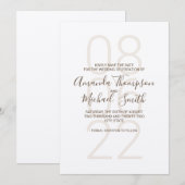 Rustic Kraft Paper Wedding Save The Date (Voorkant / Achterkant)
