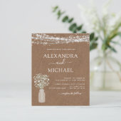 Rustic Kraft papier Mariage de bimbo respiration (Debout devant)