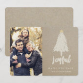 Rustic Kraft Pine Tree | Vakantiekaart Feestdagenkaart (Voorkant / Achterkant)