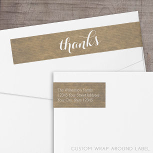 Rustic Kraft Print - Bedankt Thanksgiving familie