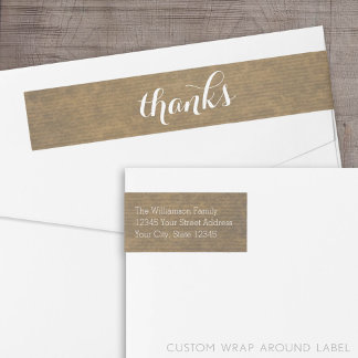 Rustic Kraft Print - Bedankt Thanksgiving familie