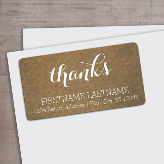 Rustic Kraft Print - Bedankt Thanksgiving familie Etiket