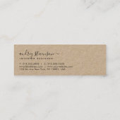 Rustic Kraft Professional Chic Monogram zwart Mini Visitekaartje (Achterkant)