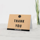 Rustic Kraft Professionele Zakelijke Logo Typograf Bedankkaart (Voorkant)