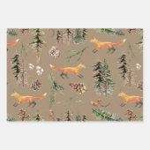 Rustic Kraft Red Fox in het bos Inpakpapier Vel (Voorkant)
