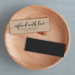 Rustic Kraft Relax Script Infused with Love Mini Visitekaartjes