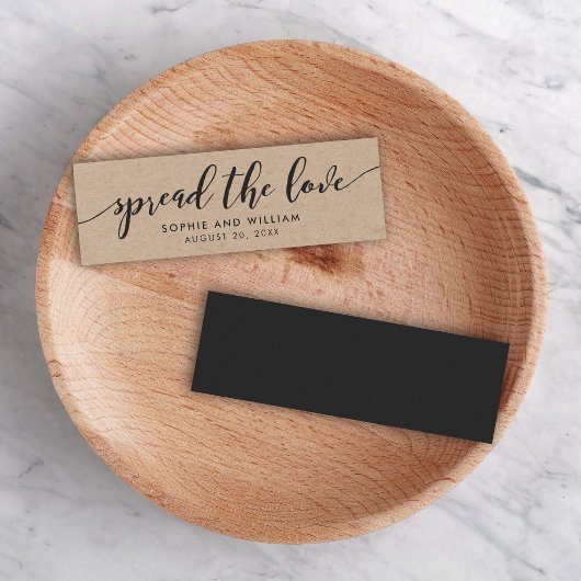 Rustic Kraft Relax Script Mariage Étalez l'Amour