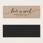 Rustic Kraft Relax Script Mariage L'amour est doux (Devant & derrière)