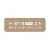 Rustic Kraft Return Address Labels (Voorkant)