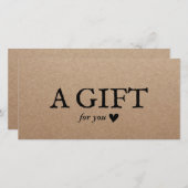 Rustic Kraft Salon & Spa Cadeaubonnen (Voorkant / Achterkant)