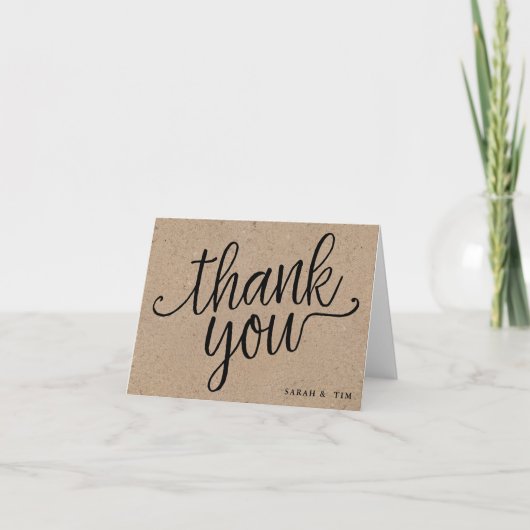 Rustic Kraft, Script Dank u Kaart (Voorkant)