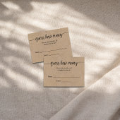 Rustic Kraft Script Devine Combien De Carte De Jeu