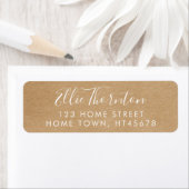 Rustic Kraft Script Naam Retouradres Etiket (Insitu)