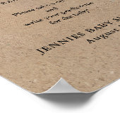 Rustic Kraft Script Predication Kaart Display Poster (Hoek)