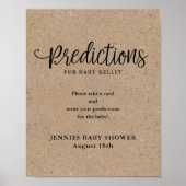 Rustic Kraft Script Predication Kaart Display Poster (Voorkant)