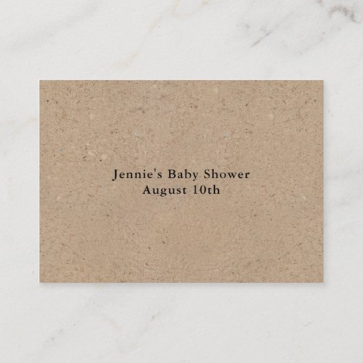 Rustic Kraft Script raden hoeveel Kaart het spel h (Achterkant)