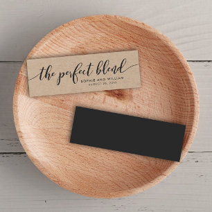Rustic Kraft Script Trouw De Perfecte Mix Mini Visitekaartjes
