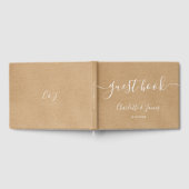 Rustic Kraft Signature Script Wedding Gastenboek (Volledig)