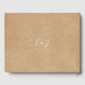 Rustic Kraft Signature Script Wedding Gastenboek (Achterkant)