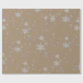 Rustic Kraft Silver Snowflakes, verpakt papier (Vlak)