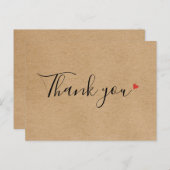 Rustic Kraft Simple Script Business Hartelijk dank Briefkaart (Voorkant / Achterkant)