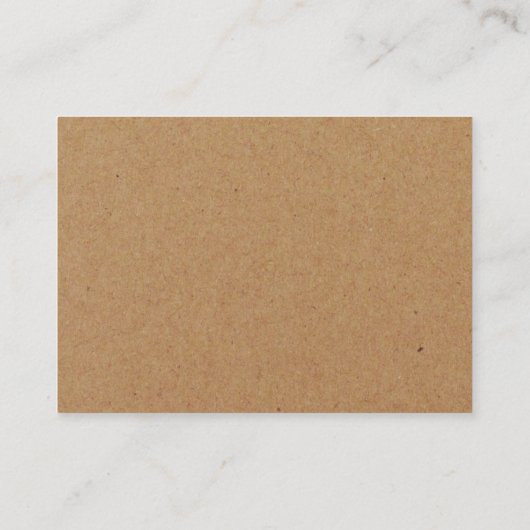 Rustic Kraft Simple Script Business Hartelijk dank Informatiekaartje (Achterkant)
