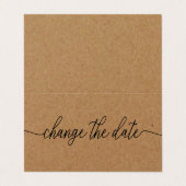 Rustic Kraft Simple Script Modifier La Carte Date (Extérieur déplié)