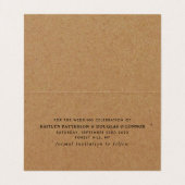 Rustic Kraft Simple Script Modifier La Carte Date (Intérieur déplié)