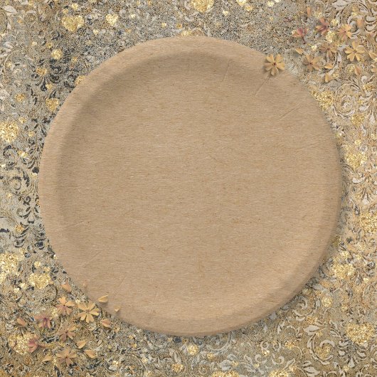 Rustic Kraft Simple Stylish Boho Papieren Bordje