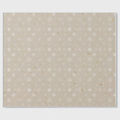 Rustic Kraft Snowflake Kerstmis Cadeaupapier (Vlak)