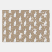 Rustic Kraft Snowy Winter Arctic Animals Matte Inpakpapier Vel (Voorkant 2)