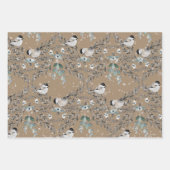 Rustic Kraft Snowy Winter Birds Nesting Inpakpapier Vel (Voorkant 2)
