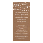 Rustic Kraft String programme de mariage (Devant)