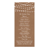 Rustic Kraft String programme de mariage (Dos)