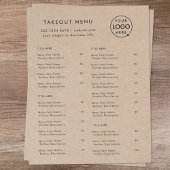 Rustic Kraft Takeout | Menu Restaurant Takeaway
