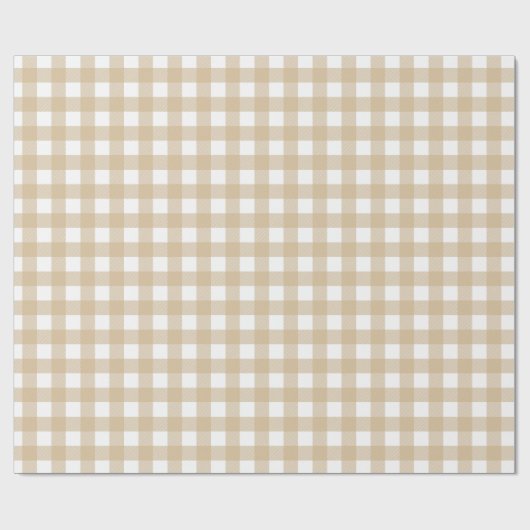 Rustic Kraft Tan en White Buffalo Pset Kerstmis Cadeaupapier (Vlak)