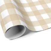 Rustic Kraft Tan en White Buffalo Pset Kerstmis Cadeaupapier (Rol Hoek)