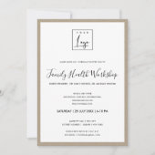 RUSTIC KRAFT TEXTURE UW LOGO WERKSHOP EVAL KAART (Voorkant)