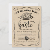 Rustic Kraft Thanksgiving Kaart (Voorkant)