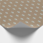Rustic Kraft Tiny Silver Stars Cadeaupapier (Hoek)