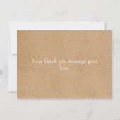 Rustic Kraft Verse Weidebladeren Dank je wel Bedankkaart (Achterkant)