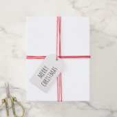 Rustic Kraft Vrolijk Kerstfeest | vakantieminister Cadeaulabel (Met Touw)
