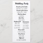Rustic Kraft Wedding Programma (Achterkant)