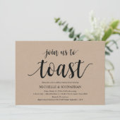 Rustic Kraft Wedding Rehearsal Dinner Invites Kaart (Staand voorkant)