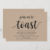 Rustic Kraft Wedding Rehearsal Dinner Invites Kaart (Voorkant / Achterkant)